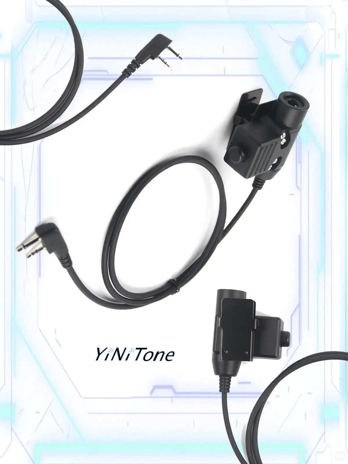 Headset Adapter Push to talk for ICOM IC-V8 V80 V82 Two Way Radio Standard 7.1mm Plug High Strength U94 PTT