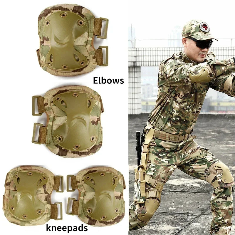 Tactical Knee Pad Elbow CS Military Protector Army Airsoft Outdoor Sport Hunting Kneepad Safety Gear Knee Protective Pads