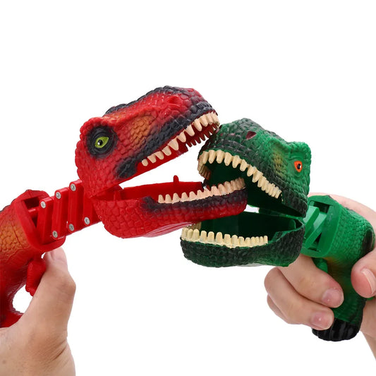 1PC Creative Funny Spoof Shark Telescopic Spring Manipulator Clip Bite Hand Dinosaur Prank Parent-child Interaction Toys