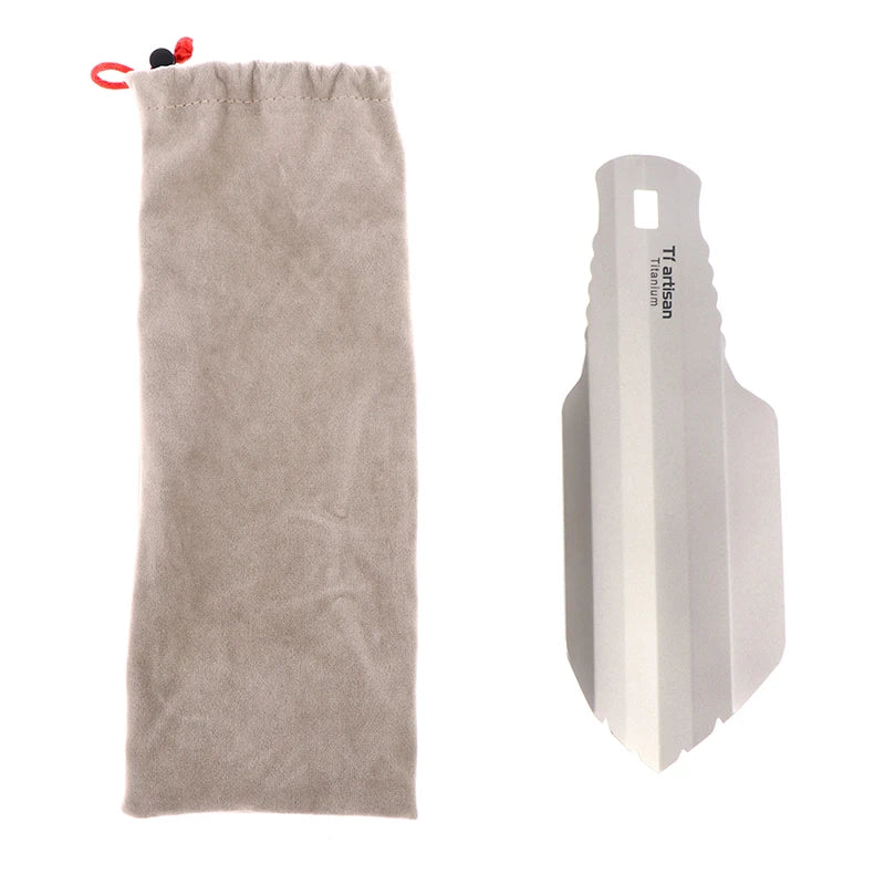 Pure Titanium Ultralight Backpacking Potty Trowel Outdoor Compact Poop Shovel