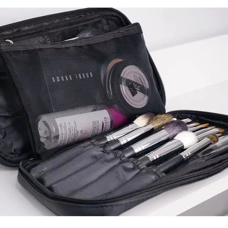 Professional Women's Makeup Brush Bag Organizer Female Travel Cosmetic Toiletry Case for Beauty Tools Wash Accessories Pouch