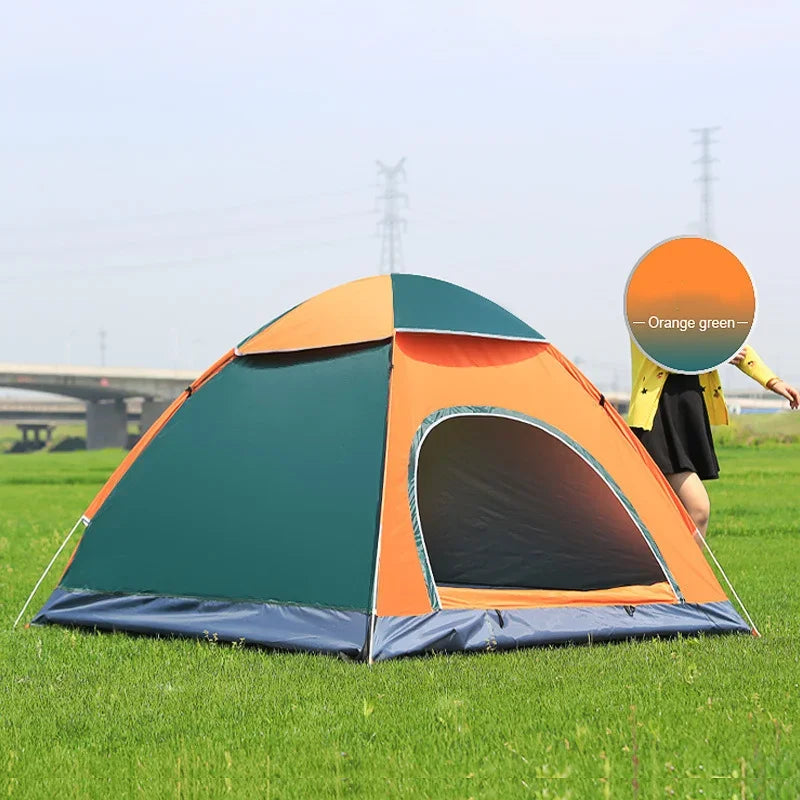 Portable Hand Throwing Tent Outdoor Camping Folding Fully Automatic Tent 3-4 People Beach Easy Quick Opening Two People