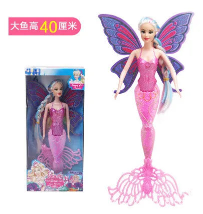 New Fashion Swimming Mermaid Doll Girls Magic Classic Mermaid Doll With Butterfly Wing Toy For Girl's Birthday Gifts