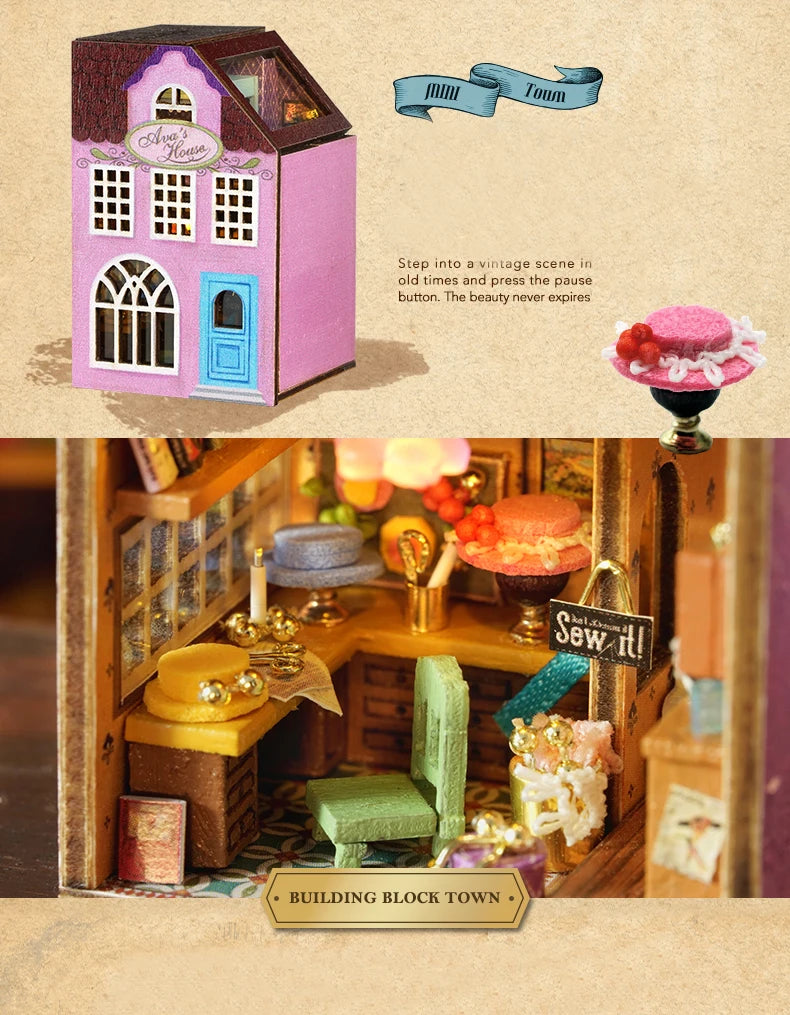 New Diy Mini Home Dollhouse With Furniture Light Miniaturas Doll House Casa Miniature items For Toys Birthday Gifts