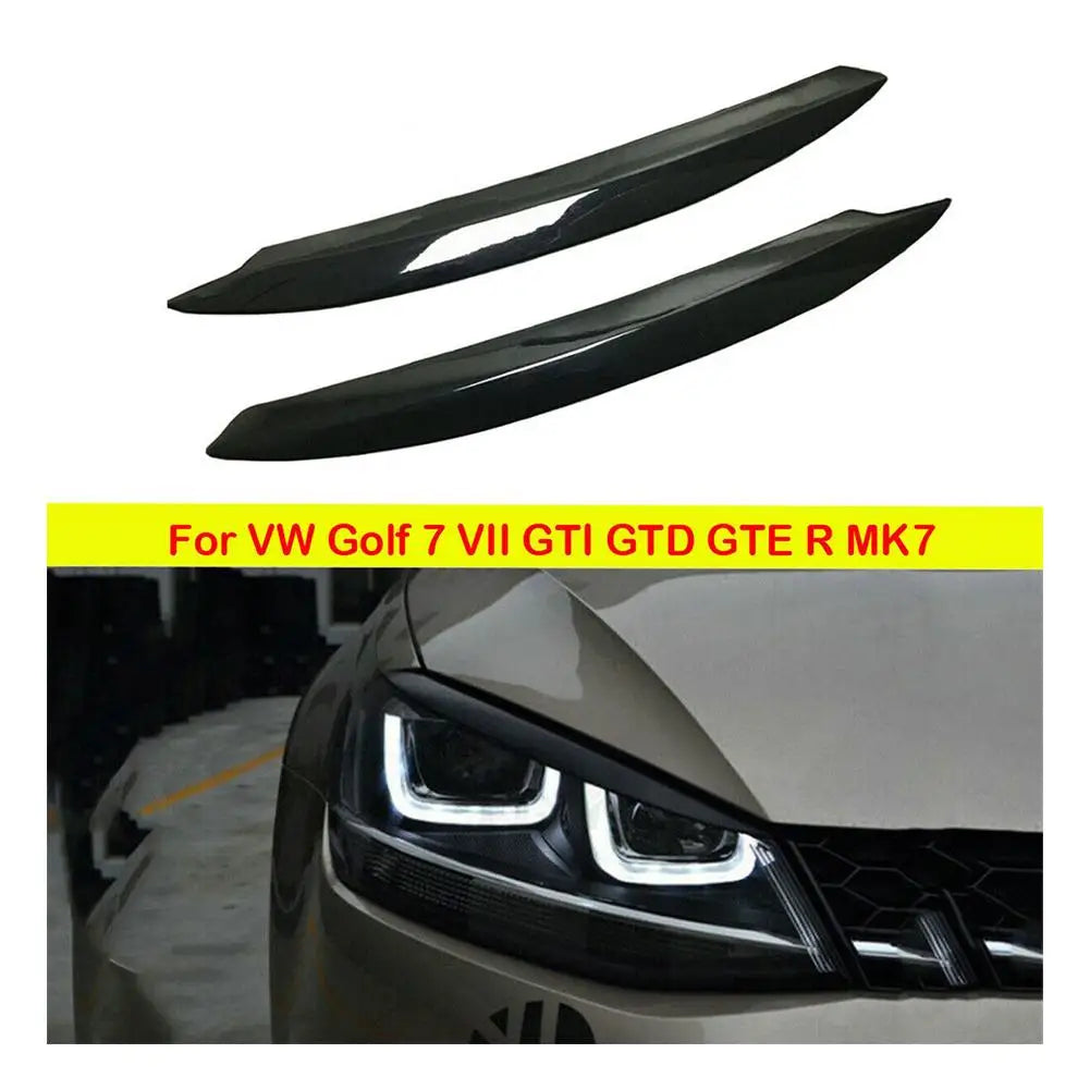 Auto Headlight Trim Lamp Eyebrow Headlight Cover Trim Decoration for VOLKSWAGEN VW Golf 7 MK7 Car Accessories