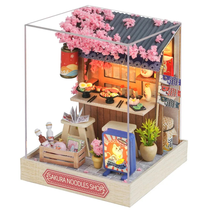 Miniature Wooden Dollhouses Kit Gift Toys Roombox Doll House Furniture Box for kids children birthday gifts Bedroom Decorations