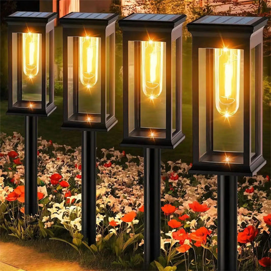 Solar Pathway Lights Outdoor Solar Pathway Garden Lamp Waterproof Landscape Lights Walkway Driveway Lawn Patio Garden Decor