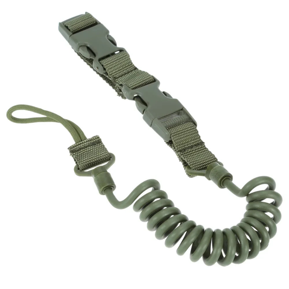 Telescopic Tactical Gun Sling Airsoft Secure Lanyard Spring Pistol Sling Strap Belt Military Hunting Accessories for Camping