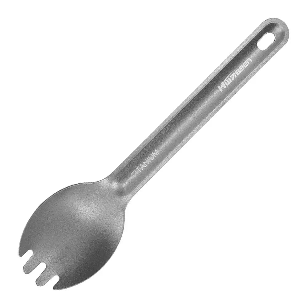 Titanium Tableware Outdoor Camping Portable Picnic Titanium Spoon Cookware Titanium Alloy Fork Ultralight Pure Titanium Spork