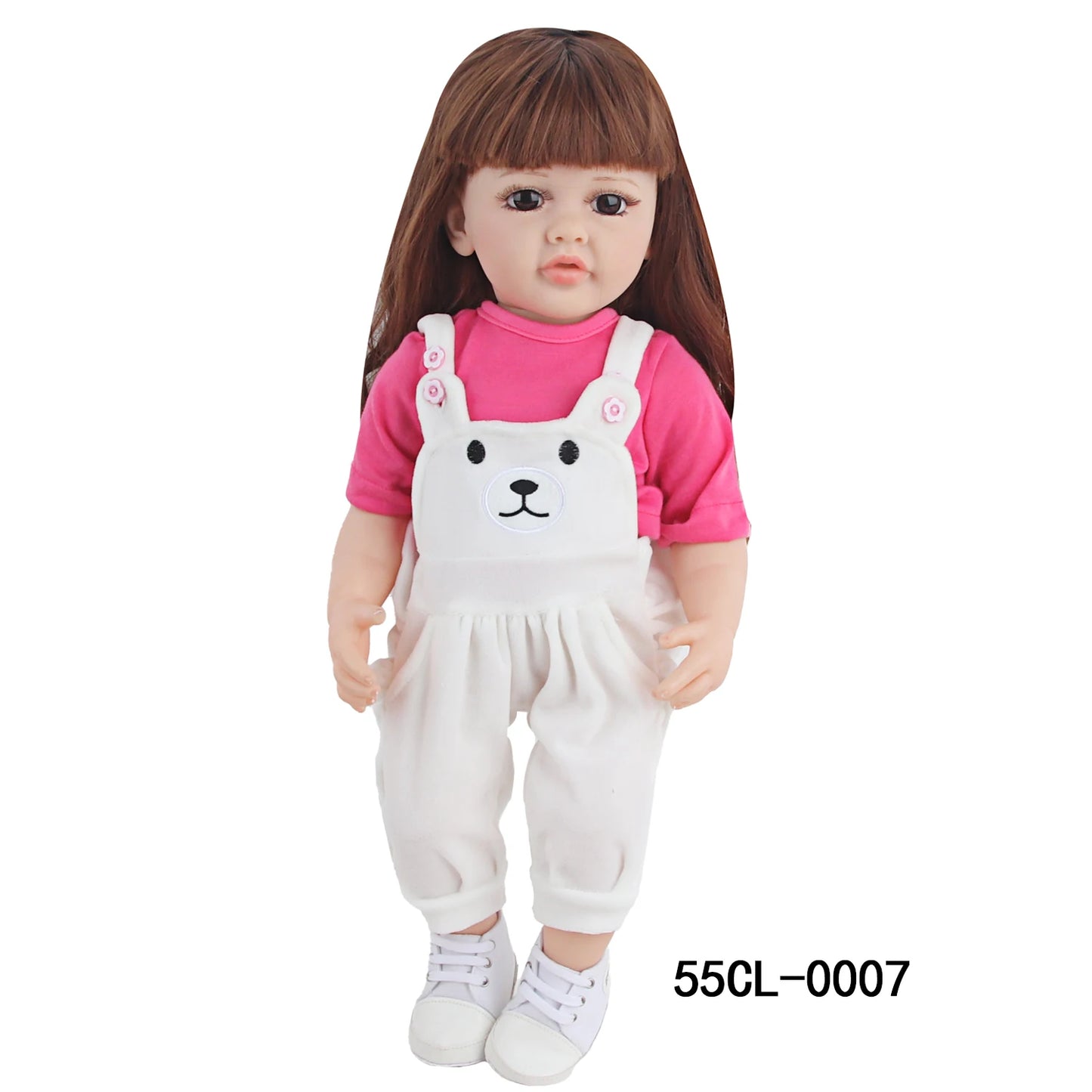 55CM 22 Inches Baby Reborn Girl Doll Full Body Soft Silicone Cute Newborn Dolls With Shoes,Clothes Girl's Best Gift Festival Toy