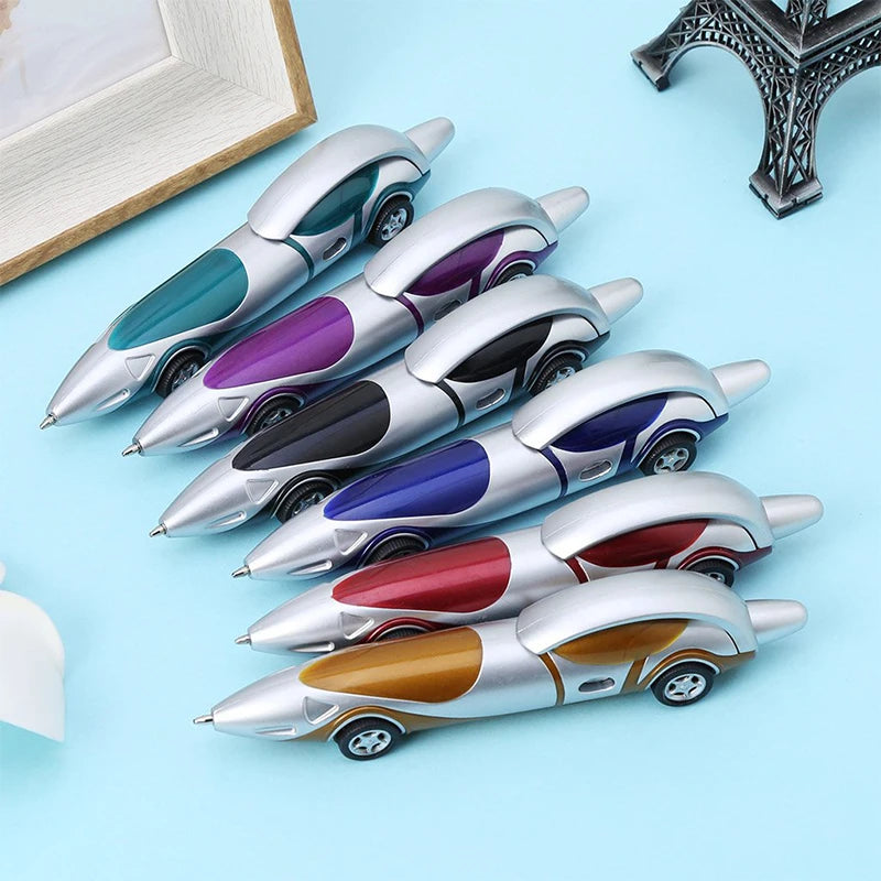 30Pcs Race Car Shape Pen Novelty Ballpoint Pen Back to School Office Stationary Supplies for Kids Student