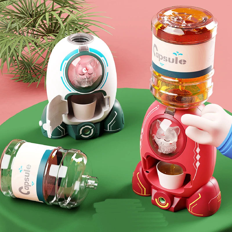 Mini Water Dispenser Children's Play House Toy Gift Juice Milk Dispenser Simulation Cartoon Kitchen Toy Humidifier