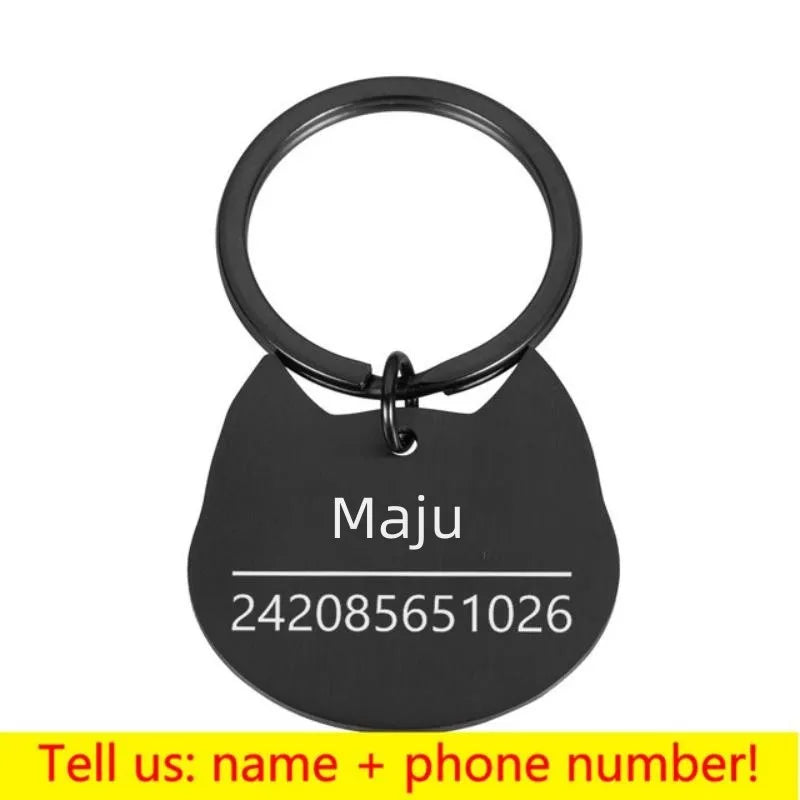 Personalized Engraved Cat Dog Pet ID Tag Dogs Anti-lost Collar Charm Engraving Pet Name Collar for Puppy Cats Collar Accessories