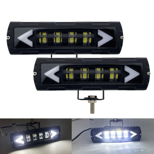 1/2 PCS 12V24V Car DRL Fog Lamp Vehicle Daytime Running Light IP67 waterproof Accessories 6000K Auto 6 Inch LED Light Bar.