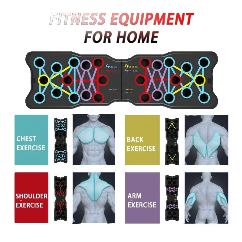 Multi-Function Push Up Board Foldable Push-Up Rack ABS Training Board Push Up Bars Exercise Men Fitness Equipment for Home Gym