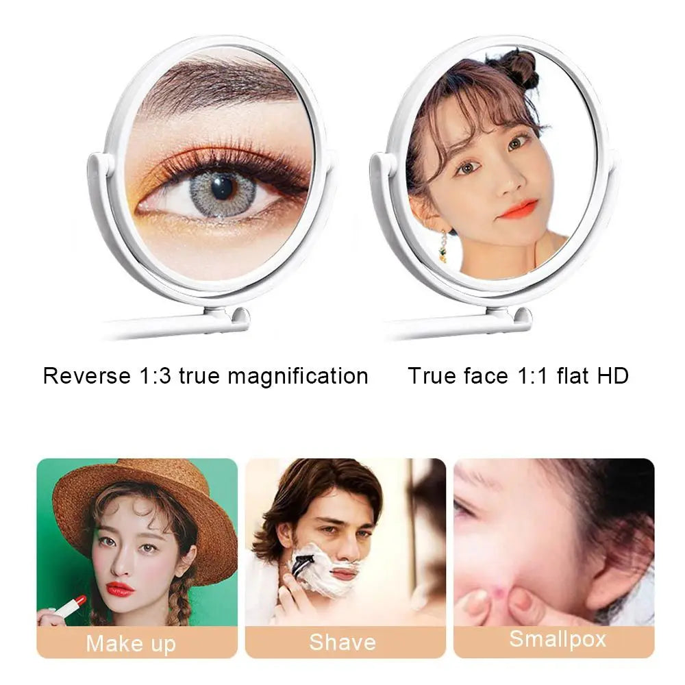 Plastic Self Adhesive Wall Hang Round Vacuum Suction Folding Makeup Supplies Vanity Mirror Shave Mirrors Bath Mirrors