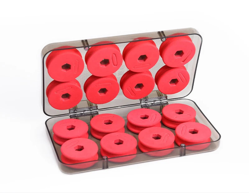 16pcs Foam Fishing Winding Board Fishing Line Shaft Fishing Line Spools Fly Fishing Gear Bobbin Spools Fishing Line Storage Box