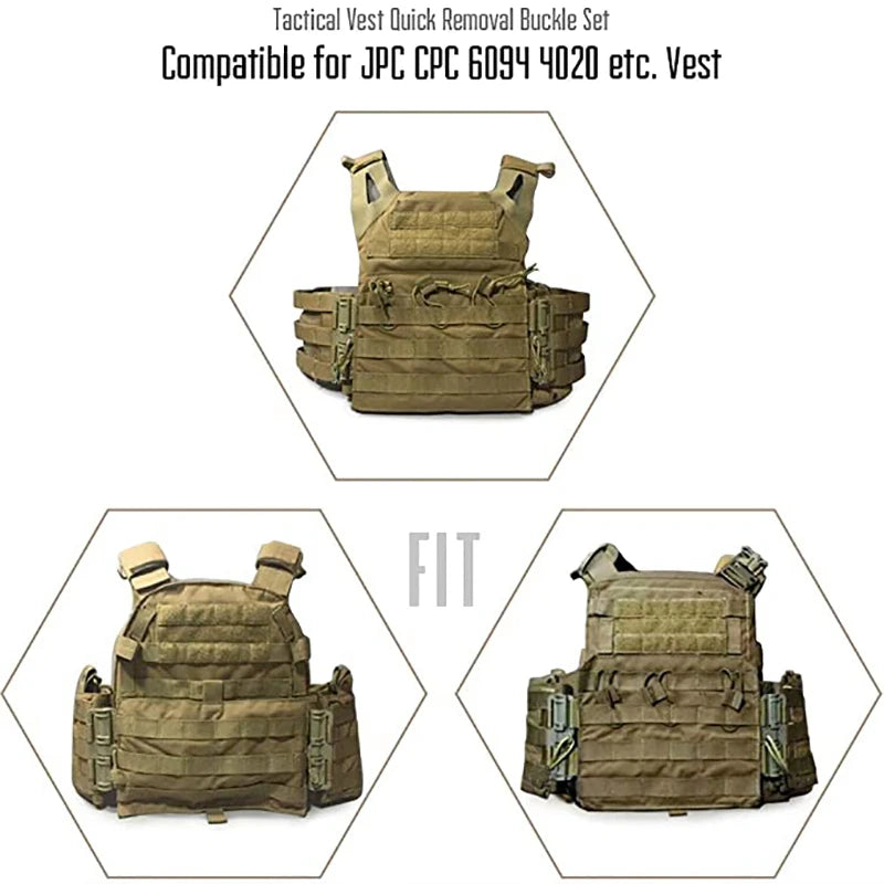 Quick Release Buckle Military Tactical Vest Accessories Molle Detachable Buckle Set JPC 6094 NPC