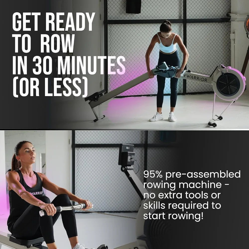 Machine | Foldable Gym-Quality Row Machine | 10- Damper Levels Cardio Machine for Full-Body Workout