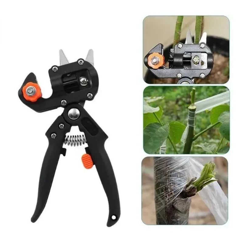 1pc 2 In 1 Garden Tools Multi-Function Grafting Machine Fruit Tree Grafting Knife Seedling Tools Pruning Grafting Pruner Kit