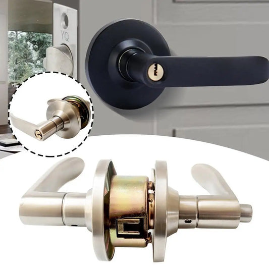 Door Handle Lock Aluminum Alloy Door Key Locks Room Hotel Anti Theft Safty Security Locker Latch For Toilet /Bathroom/Bedroom