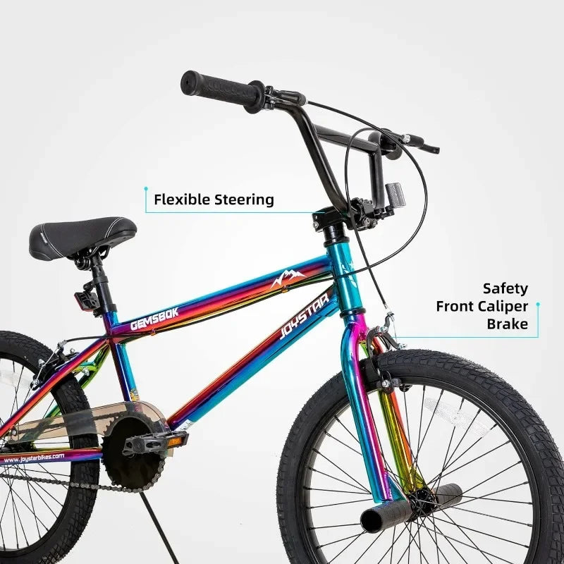 Gemsbok 20 Inch BMX Bike for Kids Ages 7 Year and Up, Freestyle Kids' Bicycles for Boys Girls Beginner Level Riders