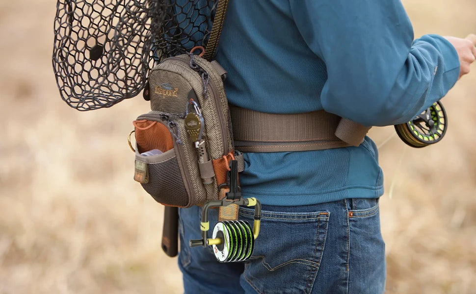 SANLIKE Fly Fishing Tippet Head Gate Dry Fly Fishing Holder Spool Gear for Fly Line Leader Organizer Attach to Fishing Vest