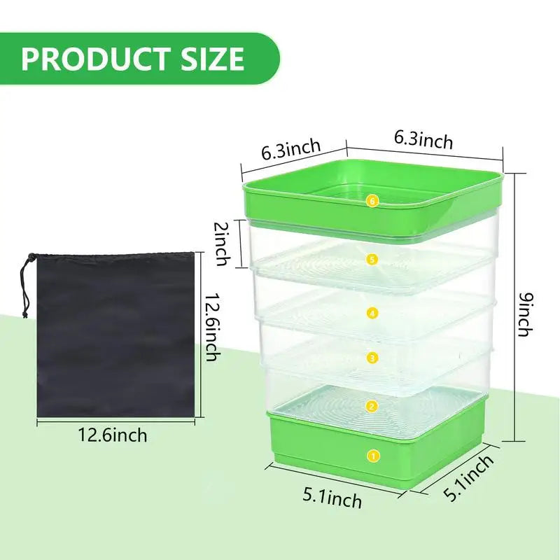 Germination Tray Plant Seeds Dish Garden Soilless Hydroponics Growing System Seedling Tray Sprouting Kit Gardening Accessories