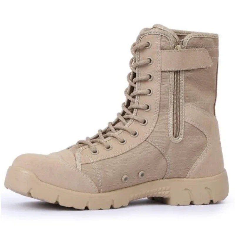 Summer Fashion Men Boots Outdoor Leather Boots Breathable Combat Boots Plus Size 46 Desert Boots Walk Shoes Autumn