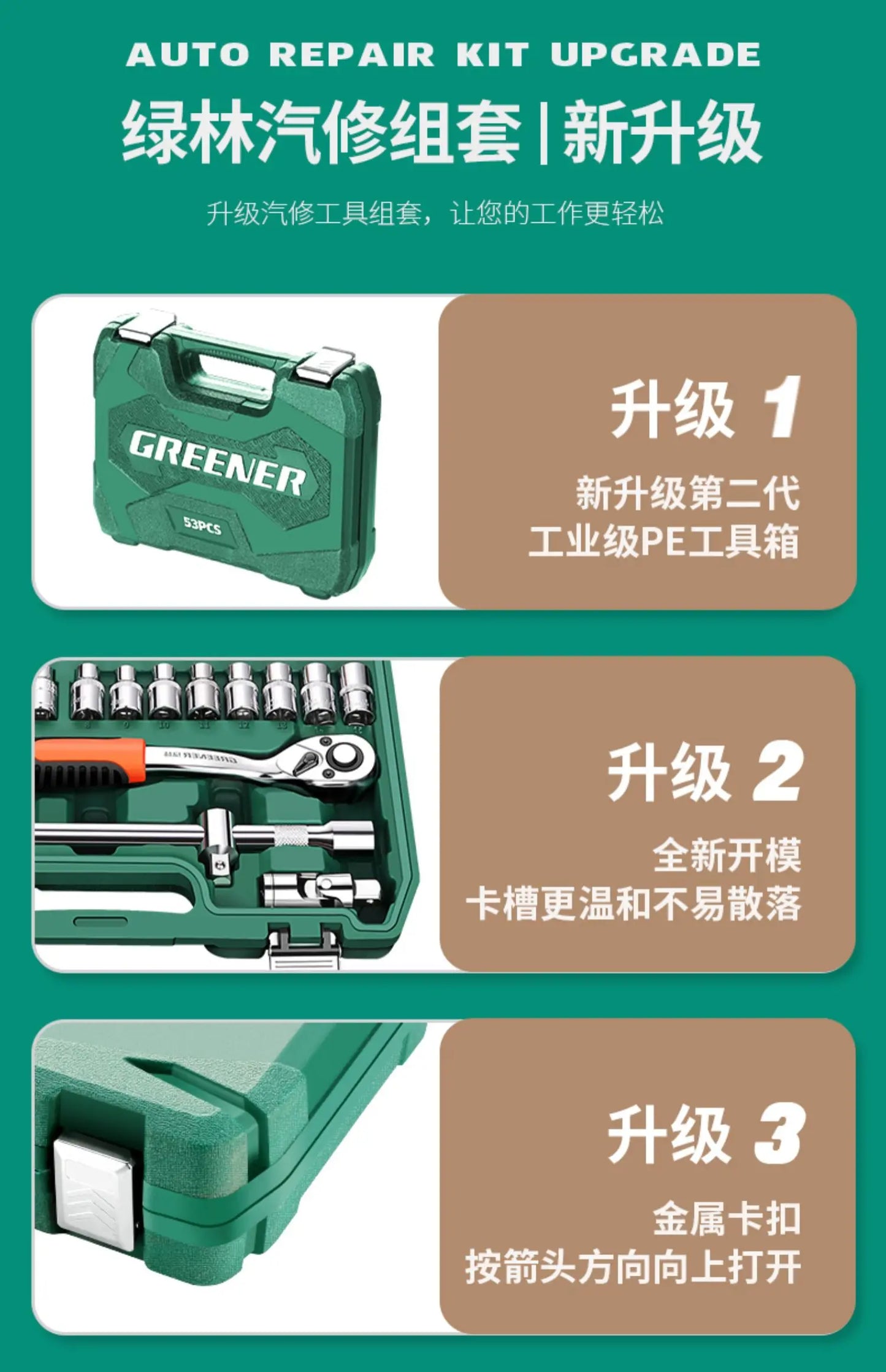 NEW Auto Repair Tools Box Sets Electrician Spanner Anti-fall Case Waterproof Shockproof Safety Parts Organizer Anti-fall Toolbox