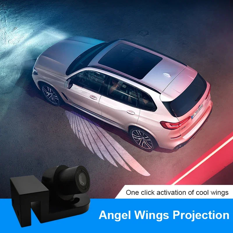 New Angel Wings Light Car Projector LED Shadow Light Welcome Lamp Auto Accessories For BMW Volkswagen Honda Mercedes-Benz