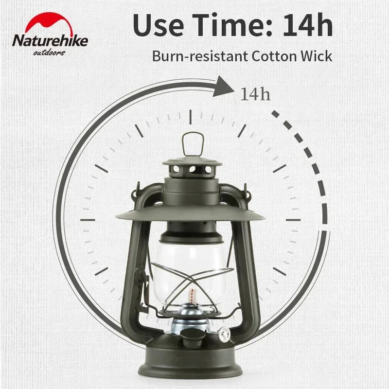 Naturehike Kerosene Lamp Coal Oil Lantern Retro Lighting Light Outdoor Camping Picnic Travel Photo Props Rainproof Portable