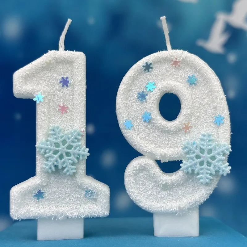 Frozen Birthday Candle for Cakes 0-9 Number Princess Cake Candle Party Decor Snowqueens Birthday Candle for Girl