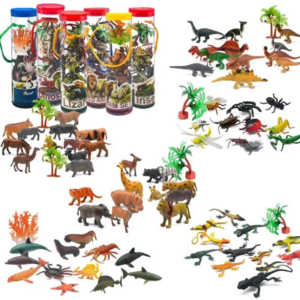 12Pcs/Lot Funny Dinosaur Model Children's Educational Toys Small Simulation Animal Figures Kids Toys for Boy Birthday Gifts New