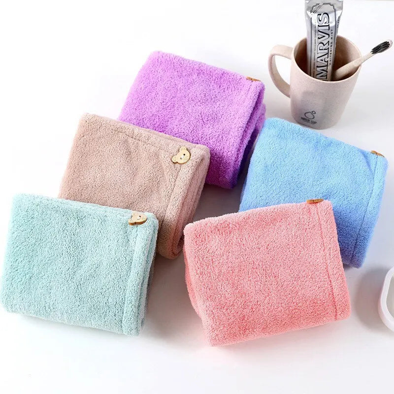 Microfiber Hair Towel Magic Fast Drying Dryer Towel Women Wrap Head Absorption Water Bath Hat