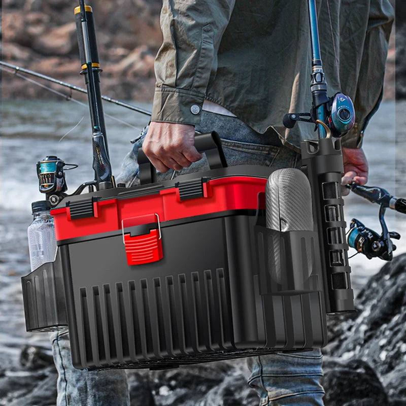 HISTAR Fishing Case Double Deck Thicken PP Anti-Pressure Big Capacity 1.8KG Lightweight Lure Fishing Tackle Box