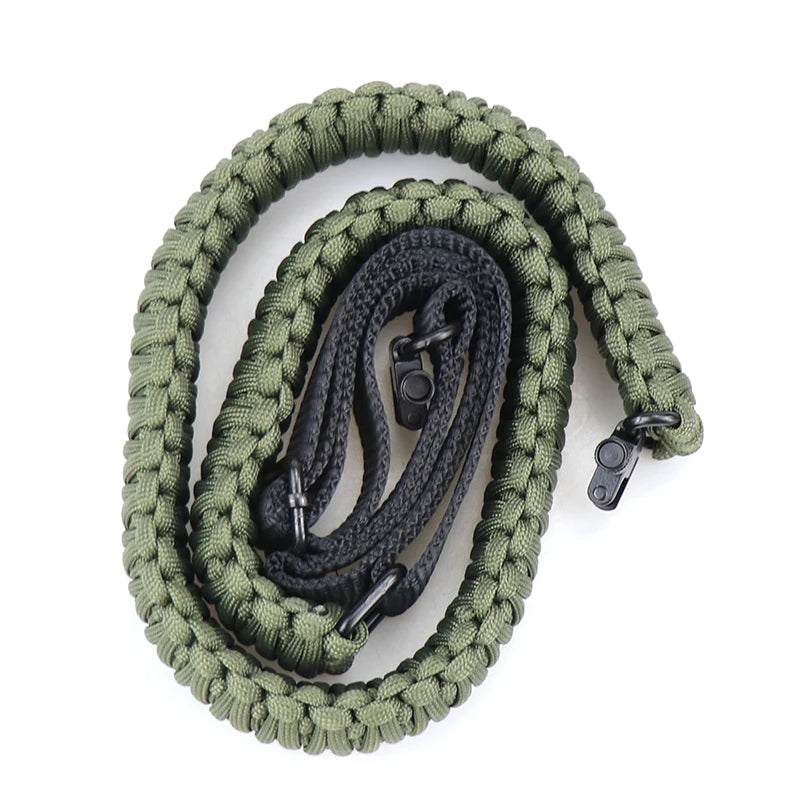 Outdoor Rifle Sling 550 Paracord Sling Tactical 2 Point Sling with Tri-Lock Swivel Ar15 Shotgun Accessories Hunting Camping Gear