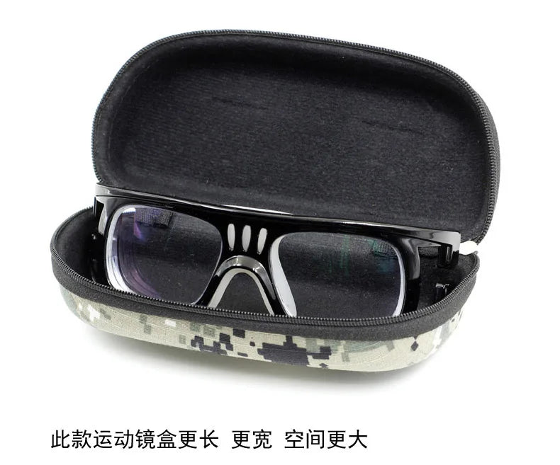 Tactical Camouflage Sunglasses Box Zipper Goggle Box Glasses Storage Case Outdoor Eyewear Accessory Bag Camping Gear