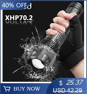 XHP50 Tactical Light Flashlight Lamp Torch 5 Shock Resistant Hard Defense Led Bulbs C8 Litwod Hunting Aluminum Black T6 3800 15W