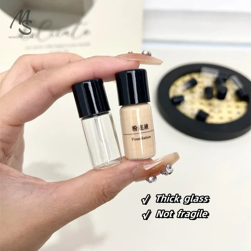 2-10Pcs 4/5ml Liquid Foundation Subpackage Bottle Thickened Glass Bottles Non Fragile Portable Travel Cosmetics Subpackage Tools