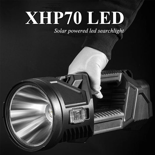 Super Bright XHP70 LED Work Light Handheld Flashlight USB Rechargeable Searchlight Spotlight Waterproof Camping Light Lantern