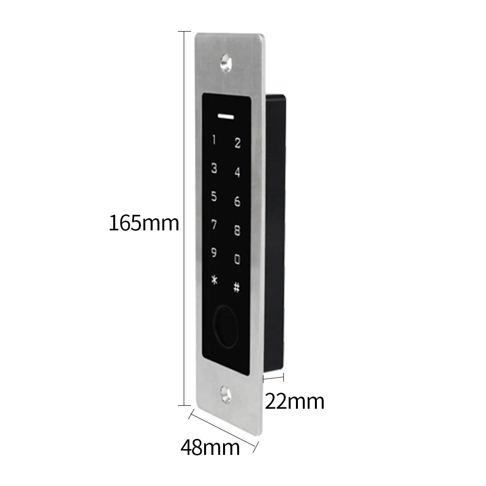 Tuya Access Control Keypad BLE Standalone Fingerprint Metal Waterproof Backlight Wall Embedded Door Opener RFID Reader+M165 box