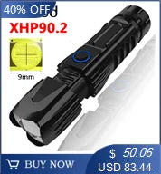 XHP50 Tactical Light Flashlight Lamp Torch 5 Shock Resistant Hard Defense Led Bulbs C8 Litwod Hunting Aluminum Black T6 3800 15W