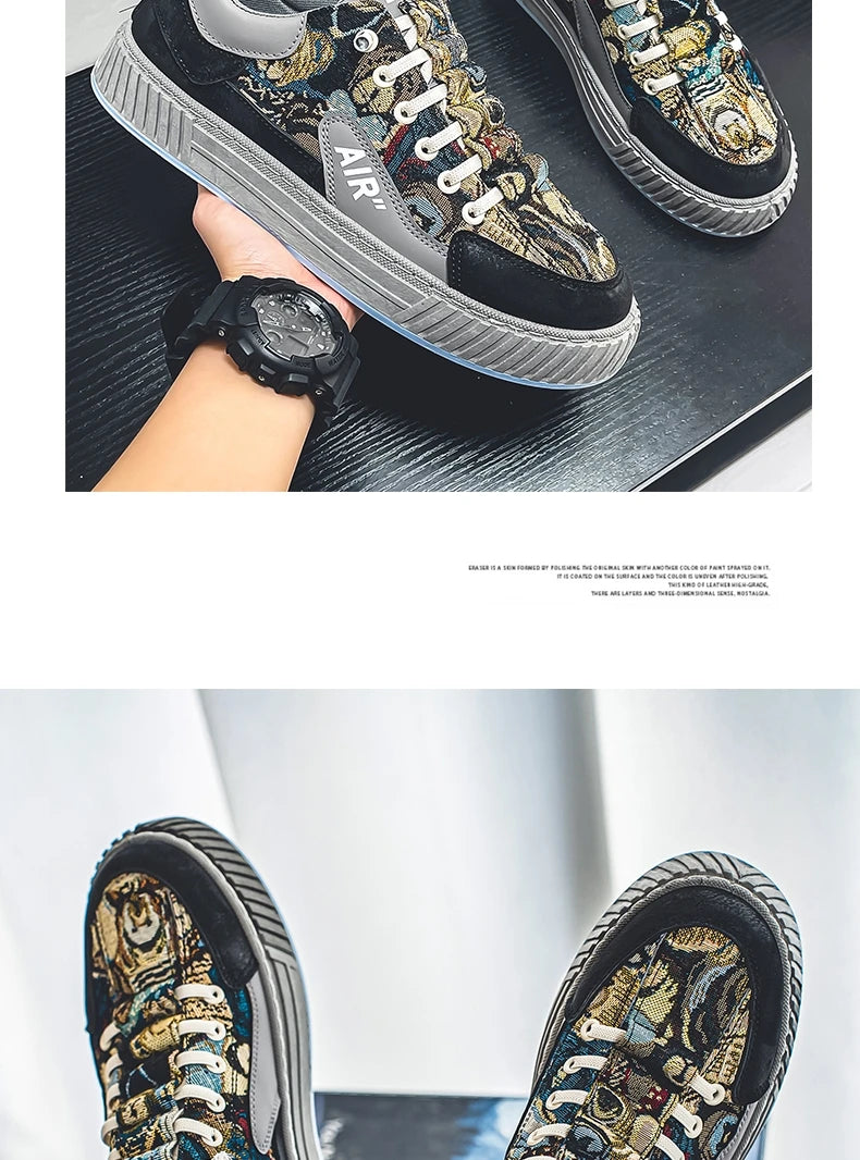 Men's Run Sneaker Walking Leather Shoes Youth Casual Cricket Shoes Fashion Trend Board Shoes Comfort Skateboard Shoes