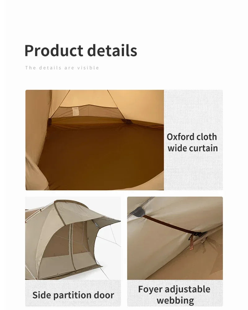 Naturehike Outdoor Travel Car Side Tent 150D Polyester Oxford Dual Purpose Body Suction Cup Camping Hiking 2Person Tent roof