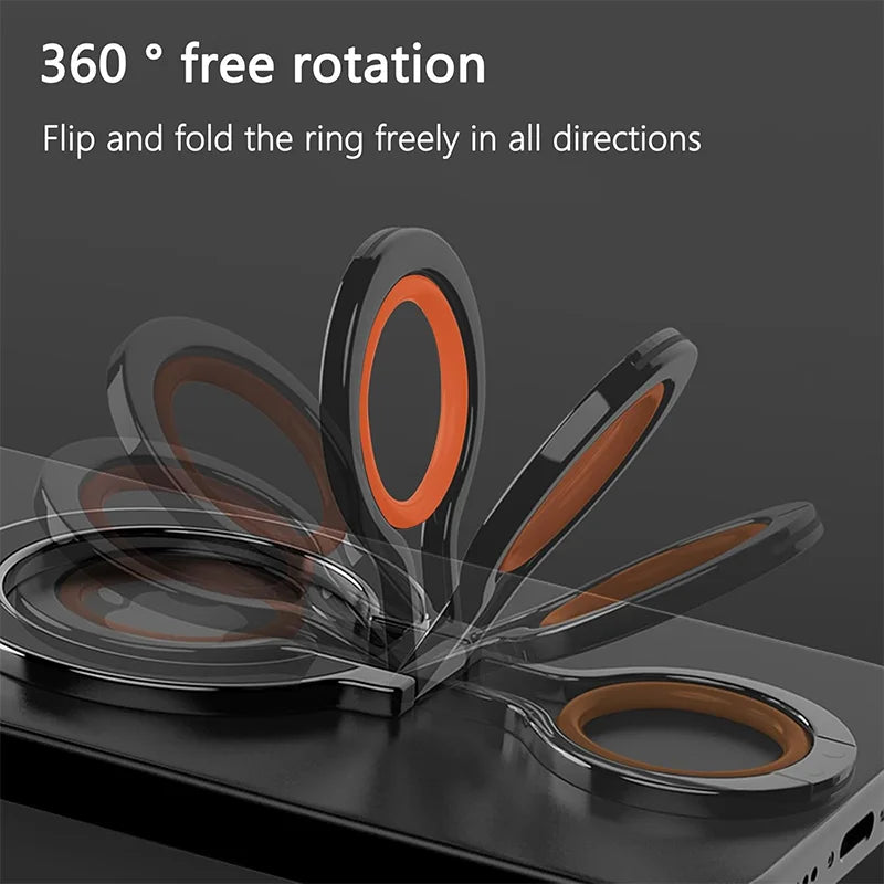 Magnetic Bracket Finger Ring Magnetic Holder Strong Magnet Mobile Phone Stand 360° Rotating Foldable Stand for Car Tabletop