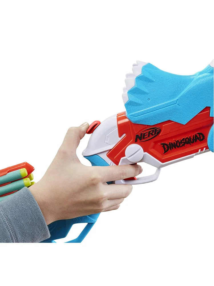 Heat Nerf Soft Bullet Gun Launcher Dinosaur Series Triceratops with A Clip To Fire Against Shooting Children's Toys