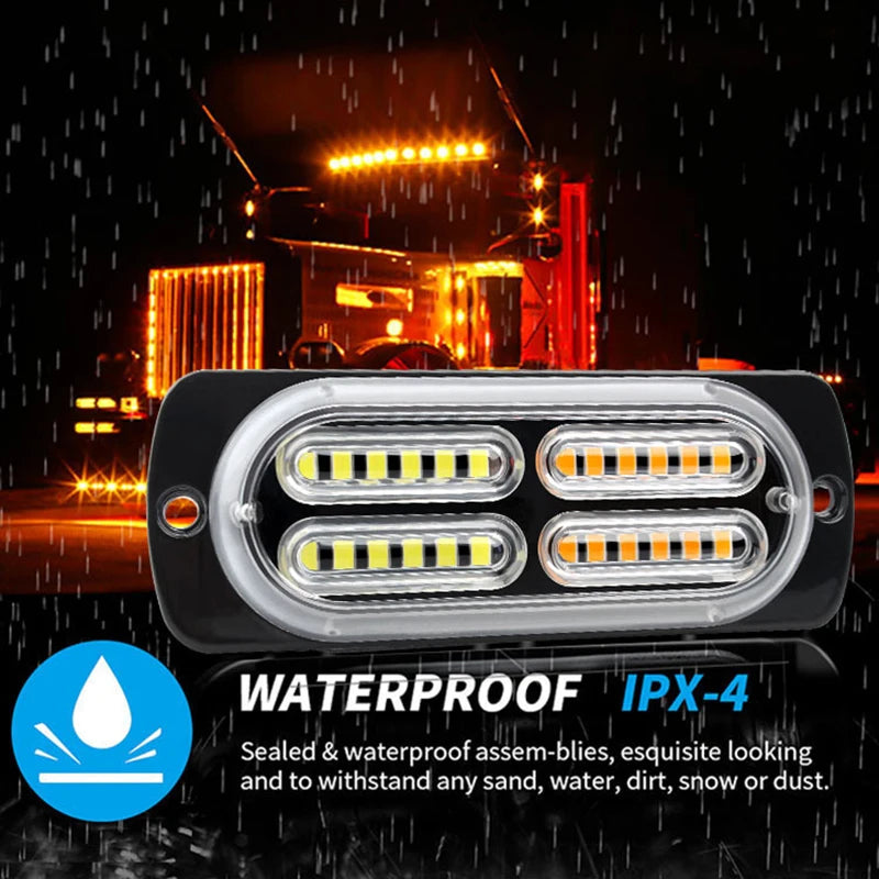 288 SMD 16in1 LED Strobe Warning Light Cheap Strobe Grille Flashing Lightbar Truck Car Beacon Lamp Amber Traffic Car Light