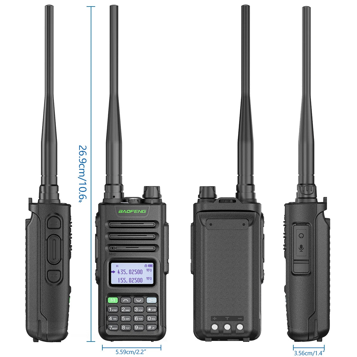 2PCS BaoFeng UV-13 PRO V2 High Power Dual Band Walkie Talkie Type C Charger 50 KM Long Range Transceiver Ham Two Way Radio