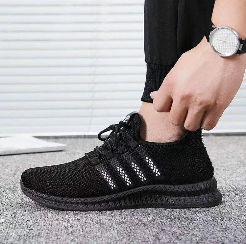 2024 Summer Flying Weaving Men's Casual Shoes Low cut Trendy Sports Shoes Men's Running Shoes Korean Edition Trendy Shoes